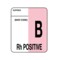 Nevs Label, B Rh Positive 2" x 1-5/8" White w/Pink & Black LBB-22 - alternate 1